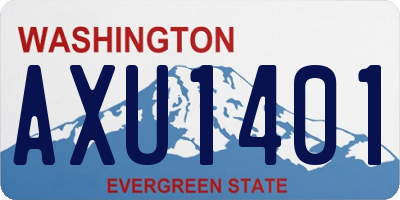 WA license plate AXU1401