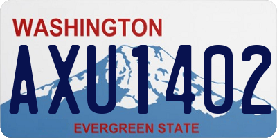 WA license plate AXU1402