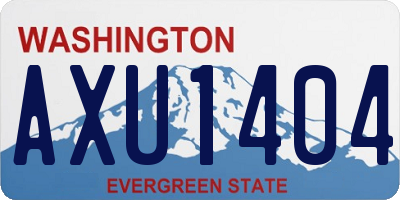 WA license plate AXU1404