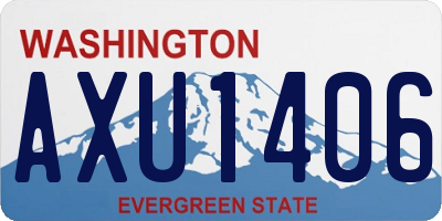 WA license plate AXU1406