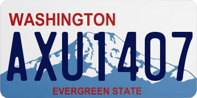WA license plate AXU1407