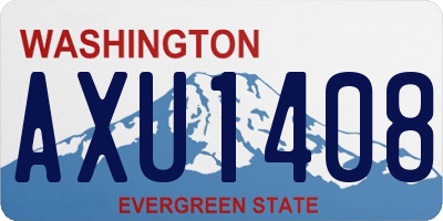 WA license plate AXU1408