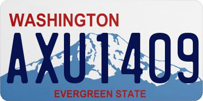 WA license plate AXU1409