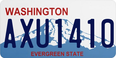 WA license plate AXU1410