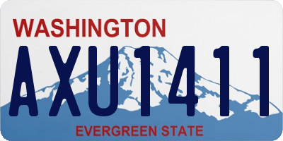 WA license plate AXU1411
