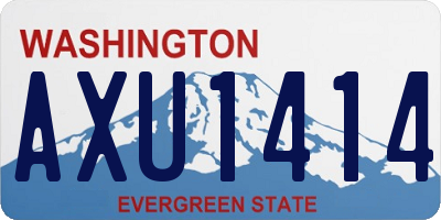 WA license plate AXU1414