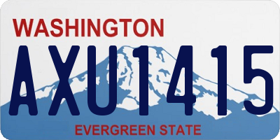 WA license plate AXU1415