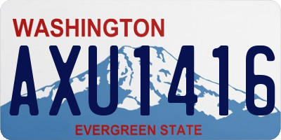 WA license plate AXU1416