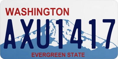 WA license plate AXU1417