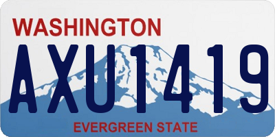 WA license plate AXU1419