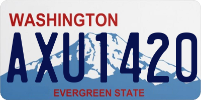 WA license plate AXU1420