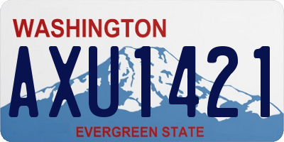 WA license plate AXU1421