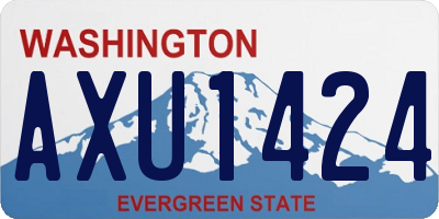 WA license plate AXU1424