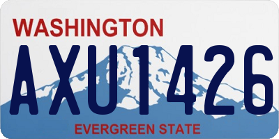 WA license plate AXU1426