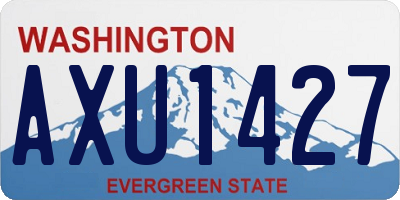 WA license plate AXU1427