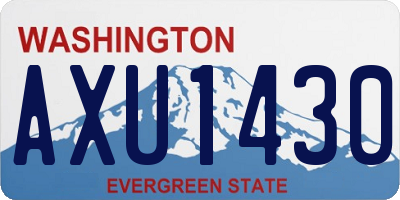 WA license plate AXU1430