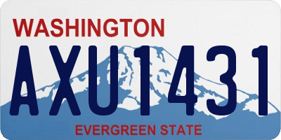 WA license plate AXU1431