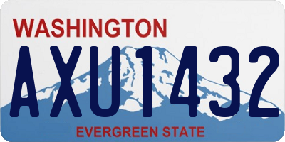 WA license plate AXU1432