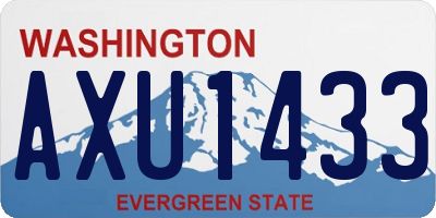 WA license plate AXU1433