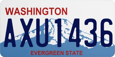 WA license plate AXU1436