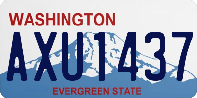 WA license plate AXU1437