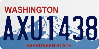 WA license plate AXU1438