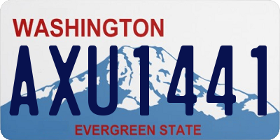 WA license plate AXU1441