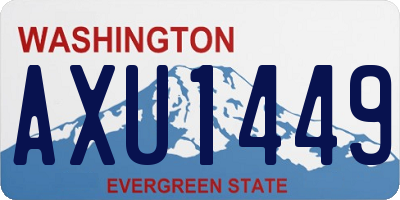 WA license plate AXU1449