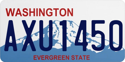 WA license plate AXU1450
