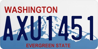WA license plate AXU1451