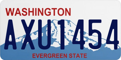 WA license plate AXU1454