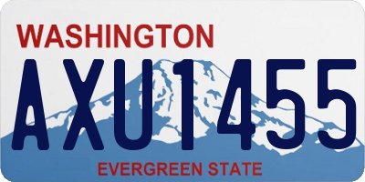 WA license plate AXU1455