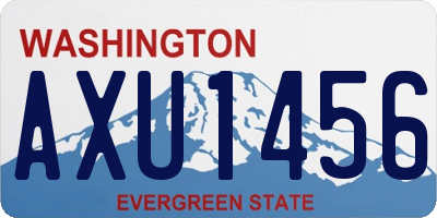 WA license plate AXU1456