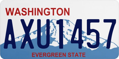 WA license plate AXU1457