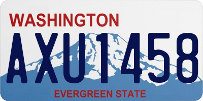 WA license plate AXU1458