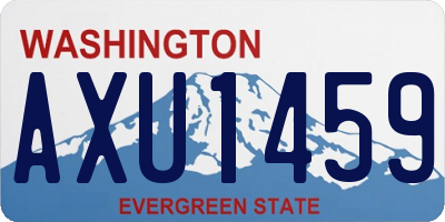 WA license plate AXU1459