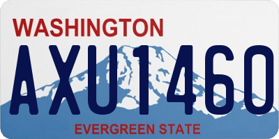 WA license plate AXU1460
