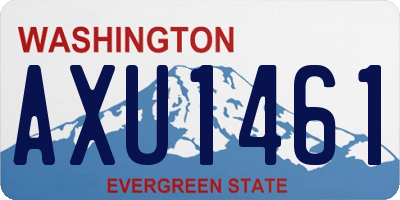 WA license plate AXU1461
