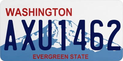 WA license plate AXU1462