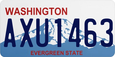 WA license plate AXU1463