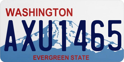WA license plate AXU1465