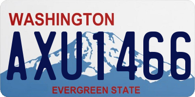WA license plate AXU1466