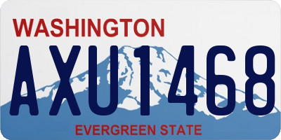 WA license plate AXU1468
