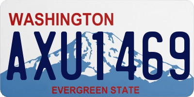 WA license plate AXU1469