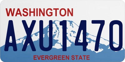 WA license plate AXU1470