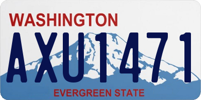 WA license plate AXU1471