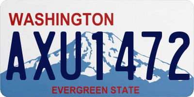 WA license plate AXU1472