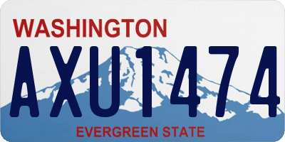 WA license plate AXU1474