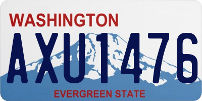 WA license plate AXU1476