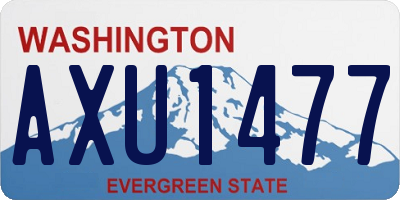 WA license plate AXU1477